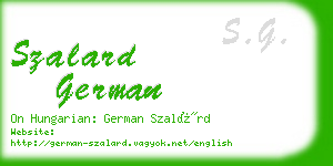 szalard german business card
